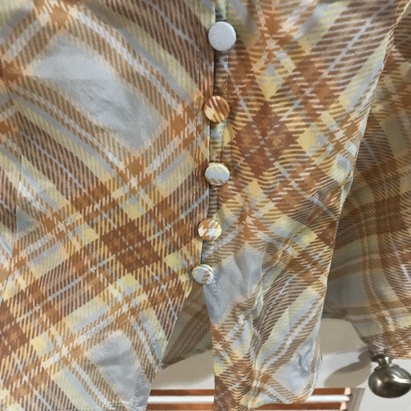 J. Crew Blue and Tan Plaid Camisole - Picture 4 of 6